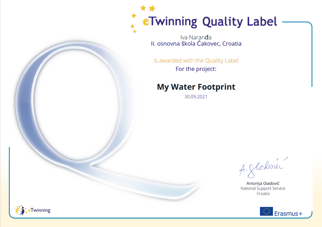 Quality Label Iva Narana My Water Footprint